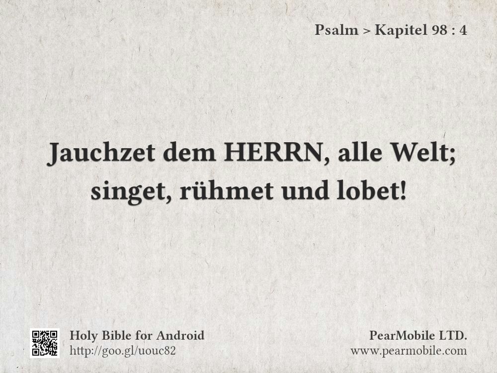 Psalm, Kapitel 98:4